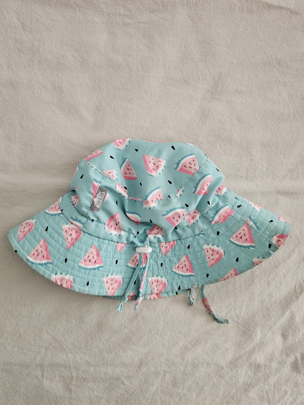 🧸2/20$ Jan & Jul Blue Watermelon Print Bucket Hat Size Medium